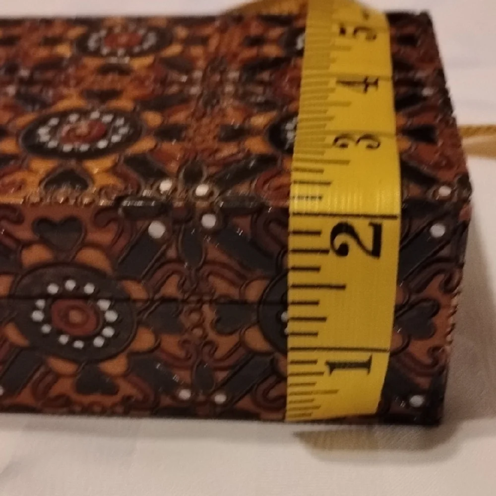 Hand Carved & Painted Wood Box, Made In Poland